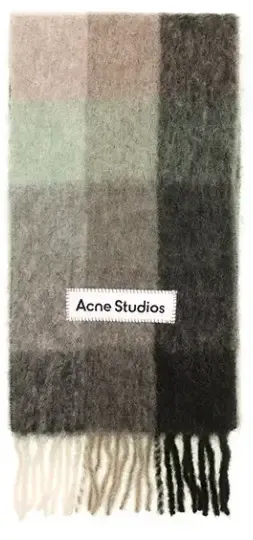 Вязаный шарф Acne Studios Black/Gray