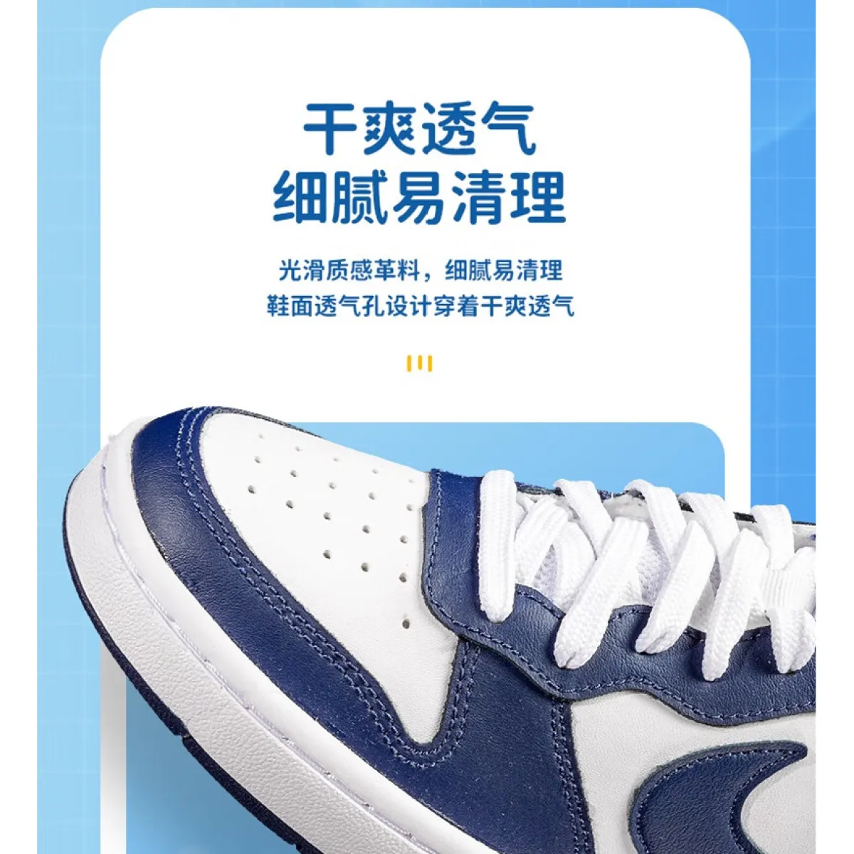 Подростковые кроссовки Nike Court Borough 2 Mid White/Blue GS