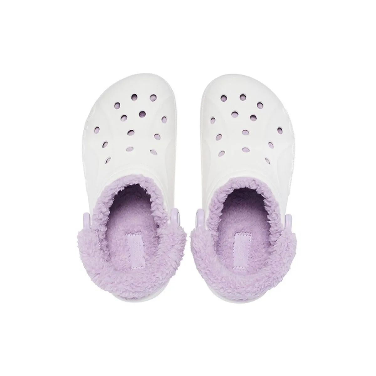 Сабо Crocs Classic Baya Lined Fuzz Strap Clog "White Lila"