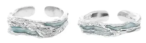 Кольца Miss Toya Silver/Blue