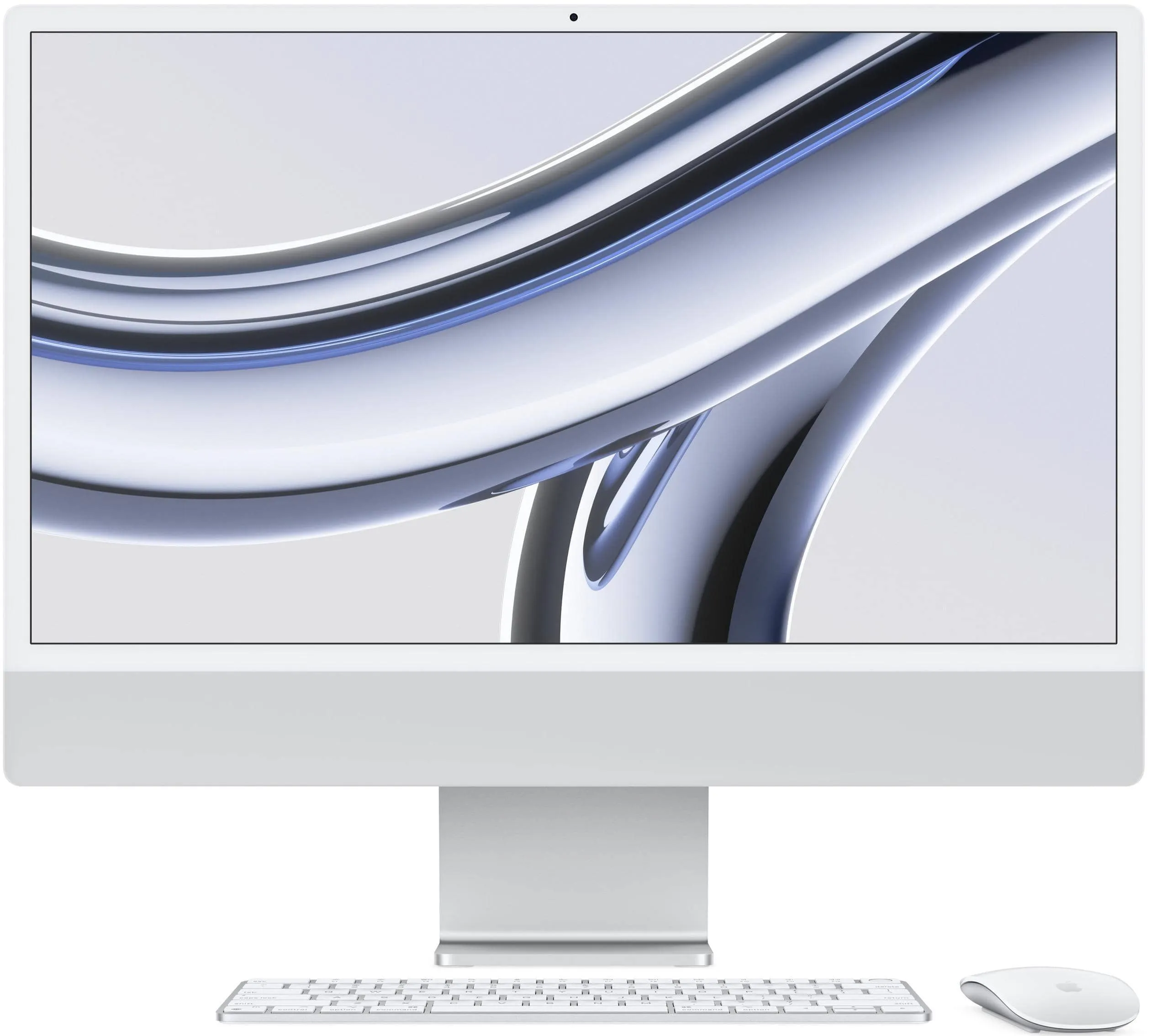 Моноблок Apple iMac 24" М3 (2023), 16 GB RAM/512 GB SSD, 8 CPU/10 GPU, Gigabit Ethernet, Silver, английская клавиатура