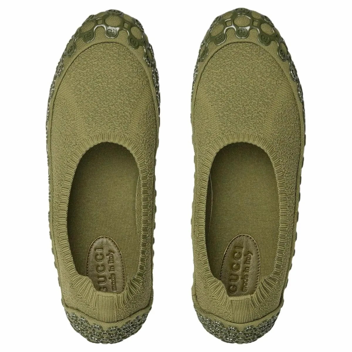 Мужские слипоны GUCCI Double G Green