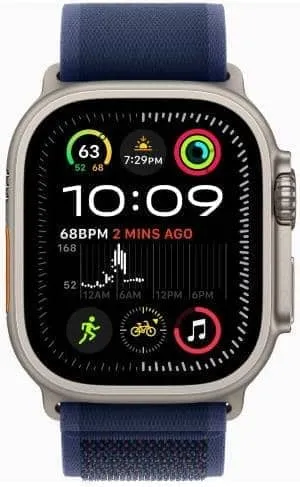 Умные смарт-часы Apple Watch Ultra 2 (2024) 49мм, GPS+Cellular, Natural Titanium Case, Blue Trail Loop