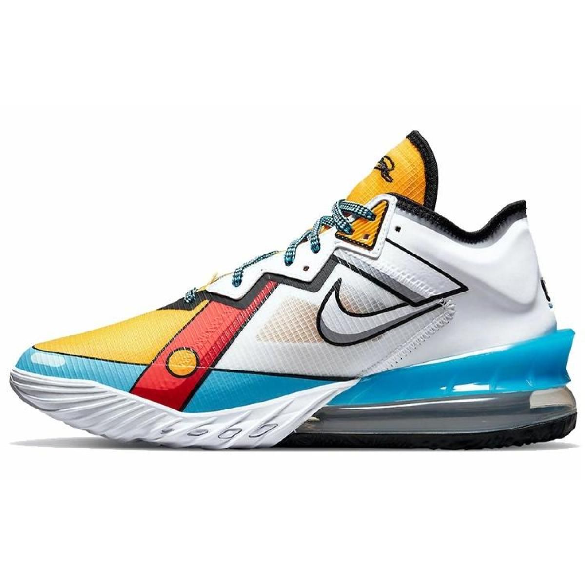 Кроссовки Nike Lebron 18 EP Cartoon Art White/Blue/Yellow