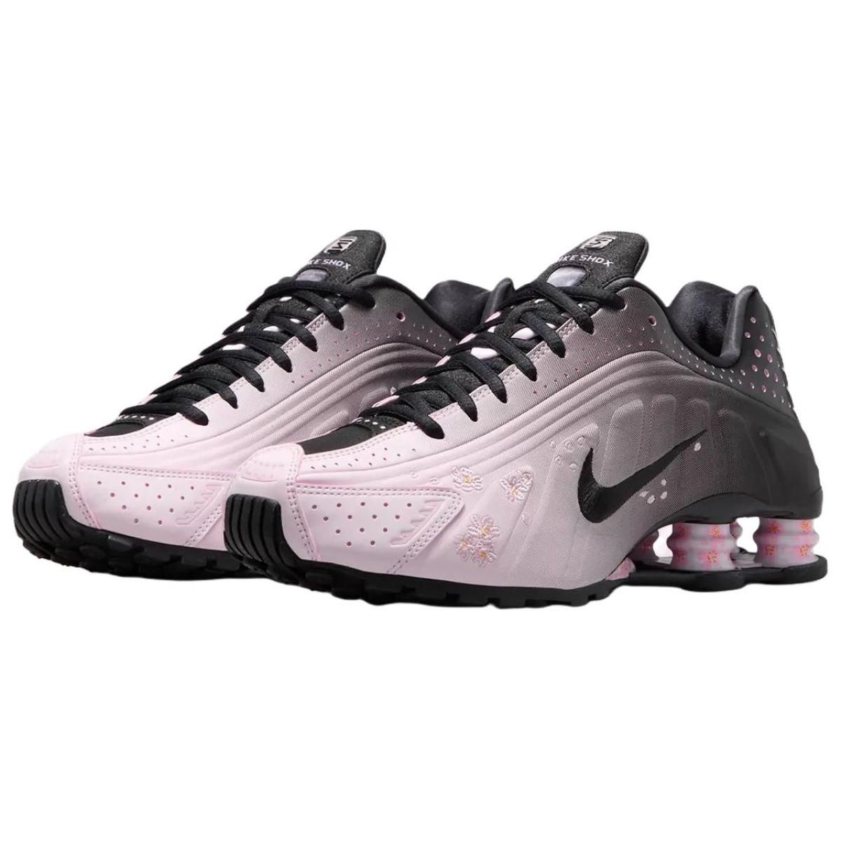 Женские кроссовки Nike Shox R4 Black/Pink