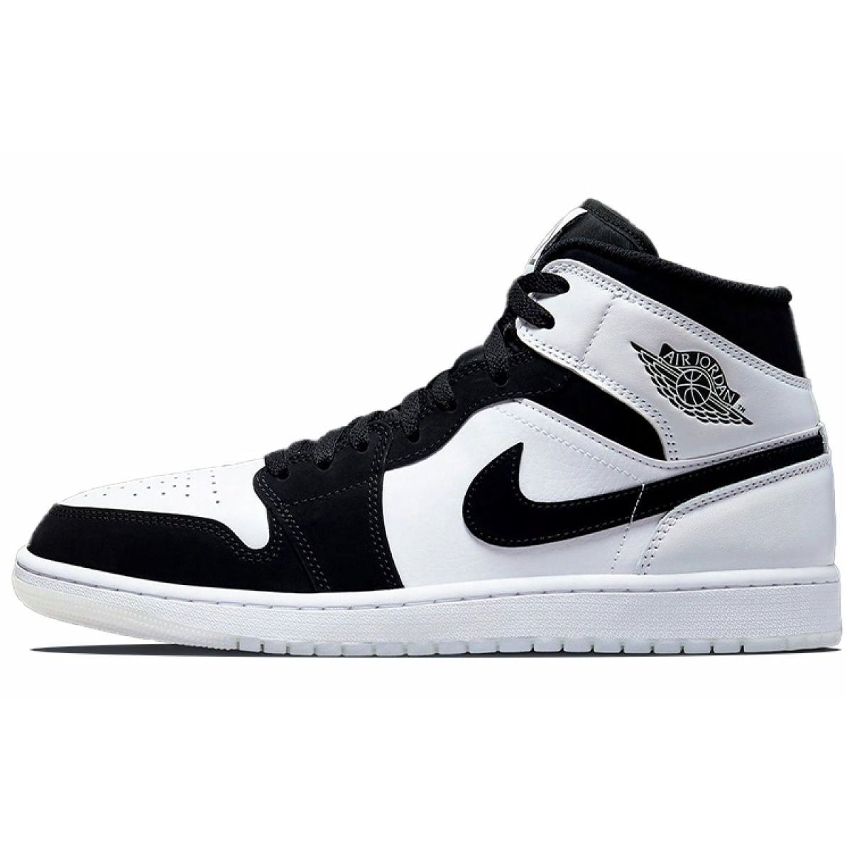 Кроссовки Jordan 1 Mid Diamond Shorts Black/White GS