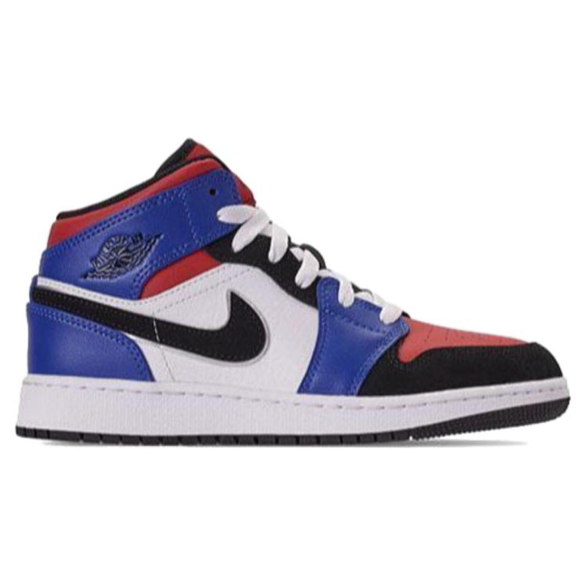 Подростковые кроссовки Air Jordan 1 Mid "Top 3" Black/White/Red GS