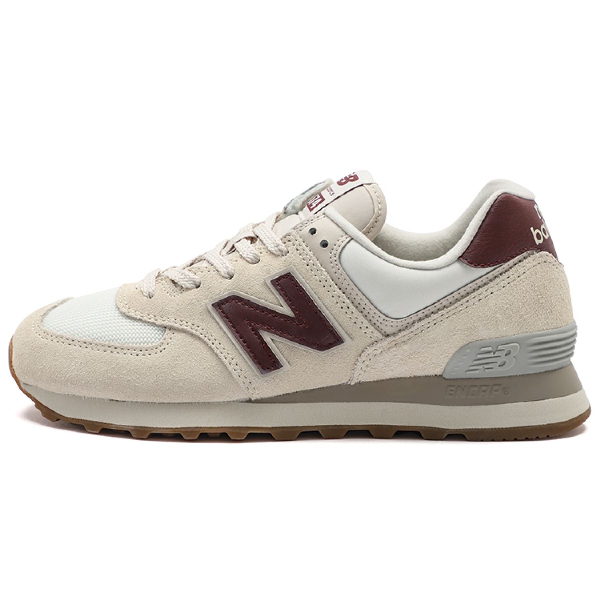 Женские кроссовки New Balance 574 Burgundy/Beige