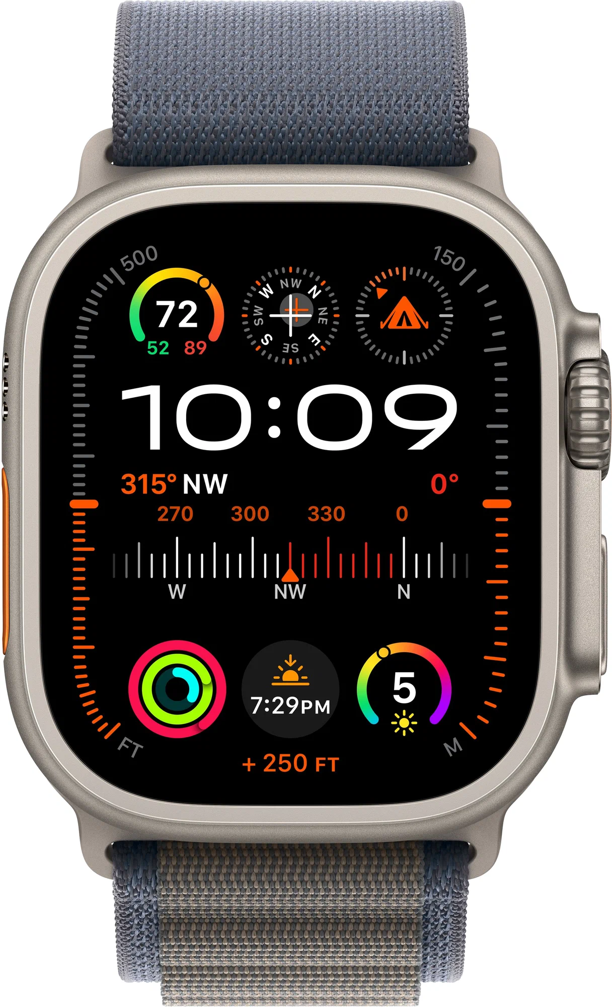Умные смарт-часы Apple Watch Ultra 2, 49мм, GPS+Cellular, Titanium Case, Blue Alpine Loop