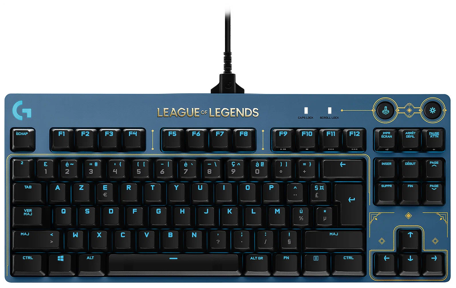 Клавиатура Logitech G PRO Hextech League of Legends Limited Lightsync RGB GX Brown Switch Blue