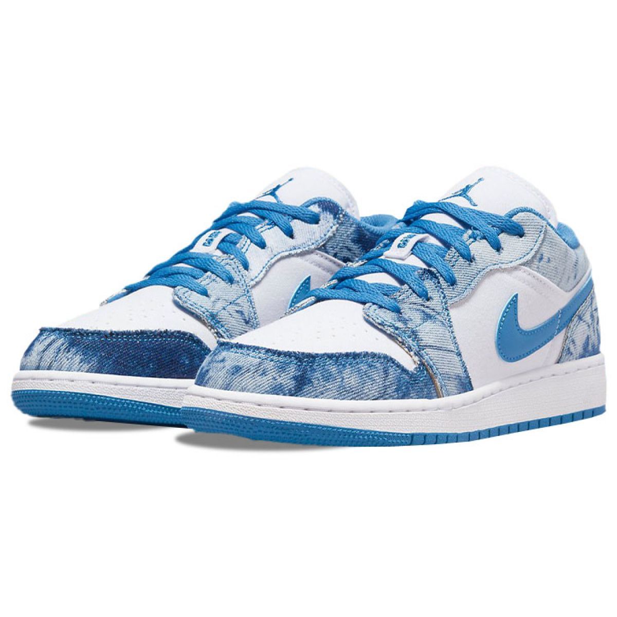 Подростковые кроссовки Air Jordan 1 Low Washed Denim GS