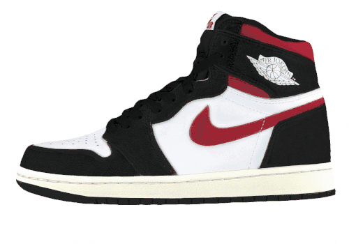 Подростковые кроссовки Air Jordan 1 Retro High Black Gym Red GS