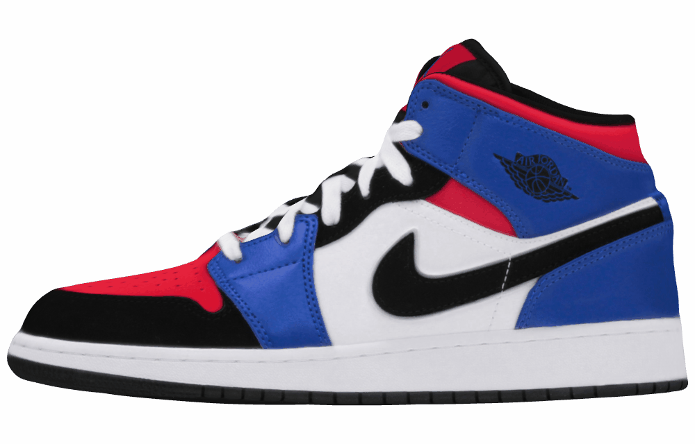 Подростковые кроссовки Air Jordan 1 Mid "Top 3" Black/White/Red GS