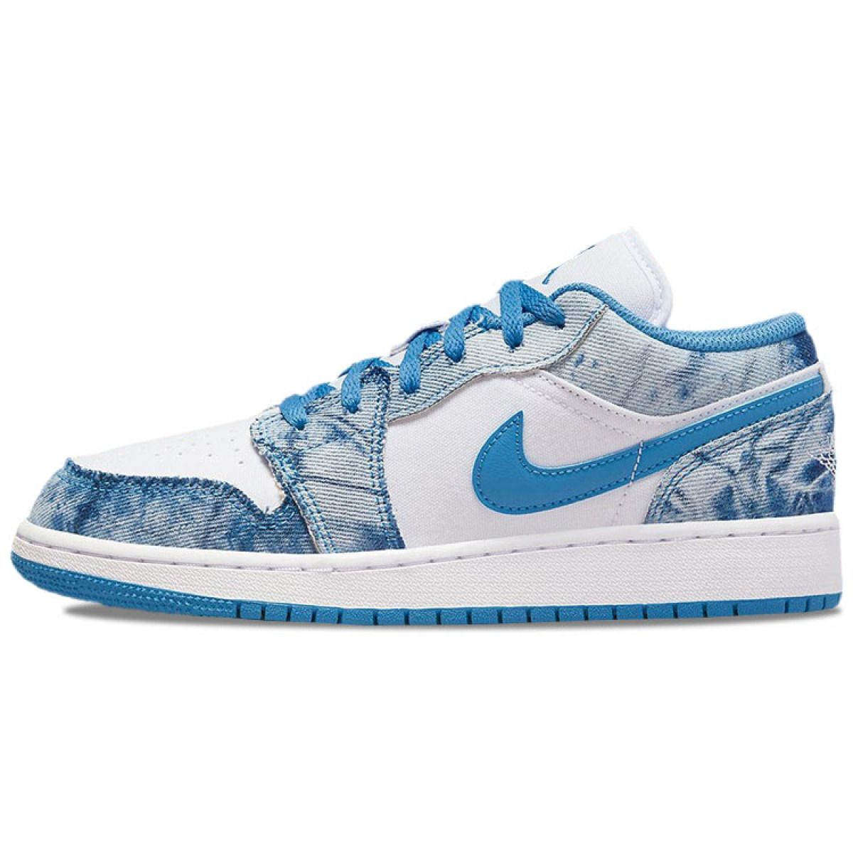 Подростковые кроссовки Air Jordan 1 Low Washed Denim GS